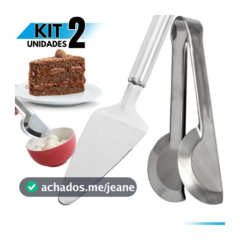 Kit Inox – Pegador Universal e Espátula de Bolo | Utensílios e Acessórios de Cozinha