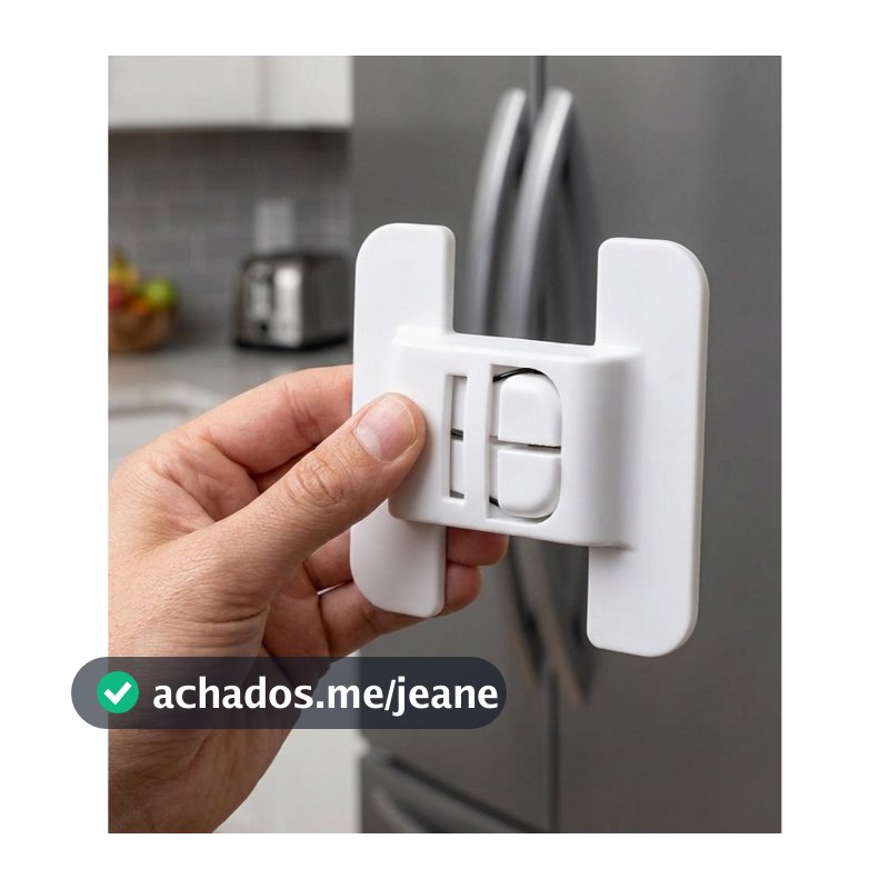 Trava de Segurança De Geladeira Gavetas Multiuso Adesiva Protetor Infantíl Fechadura Armário