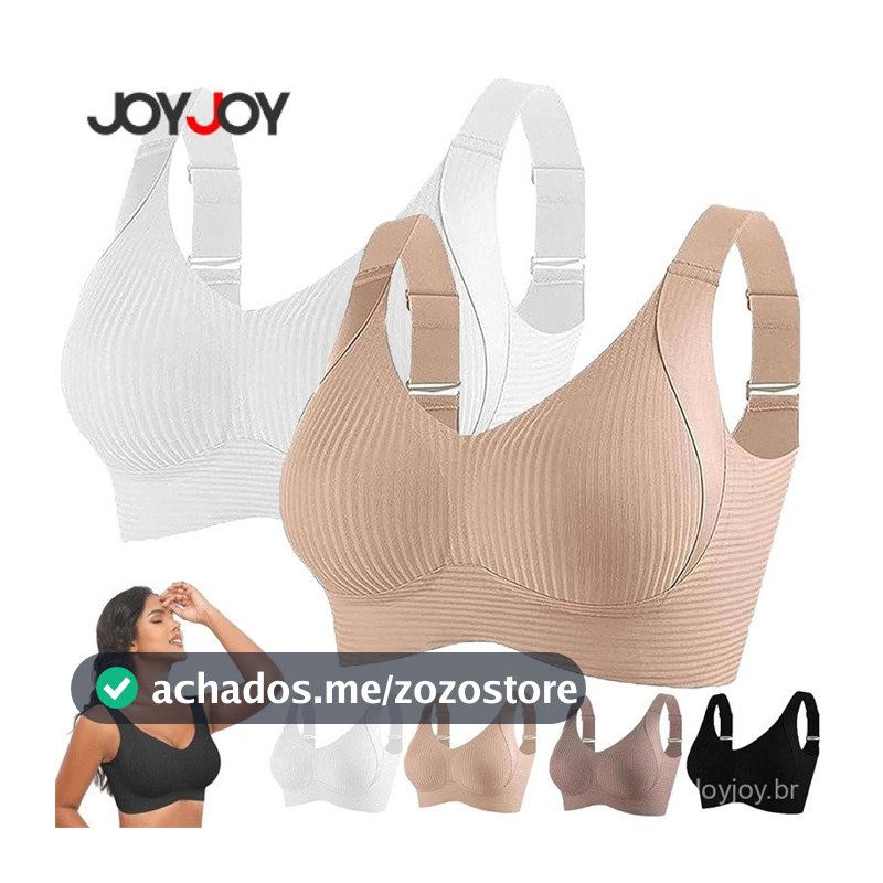 Sutiã Modelador Feminino-Uma Peça com Aro de Aço Ajustável-Contra Seios Laterais e Sem Marca de Roupa-Tamanho Grande