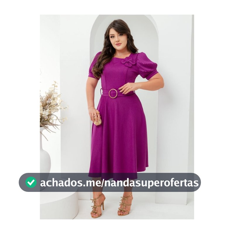 Vestido Midi Melissa com Cinto Feminino