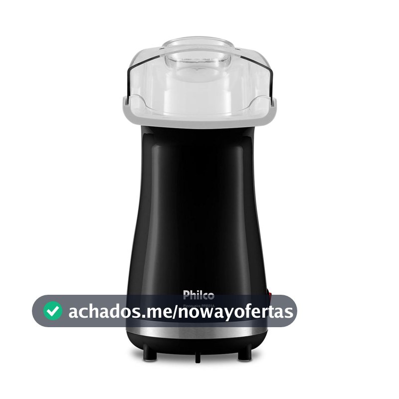 Pipoqueira Elétrica Sem Óleo Philco Preta 1200W PPIE01A