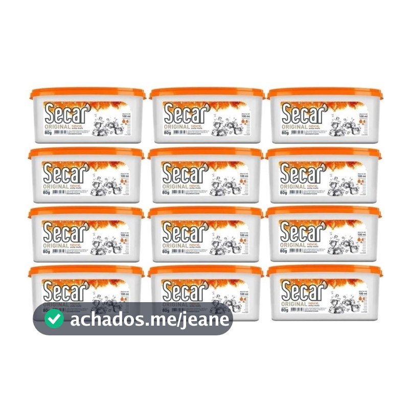 Kit 12 Anti Mofo Secar 80g Original Desumidificador Evita Umidade Fungos Cheiro Armários Closet