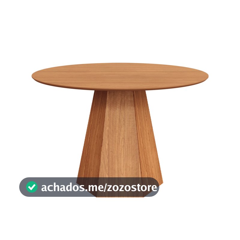 Mesa de Jantar 6 Lugares Redonda com Pé Hexagonal Lisboa