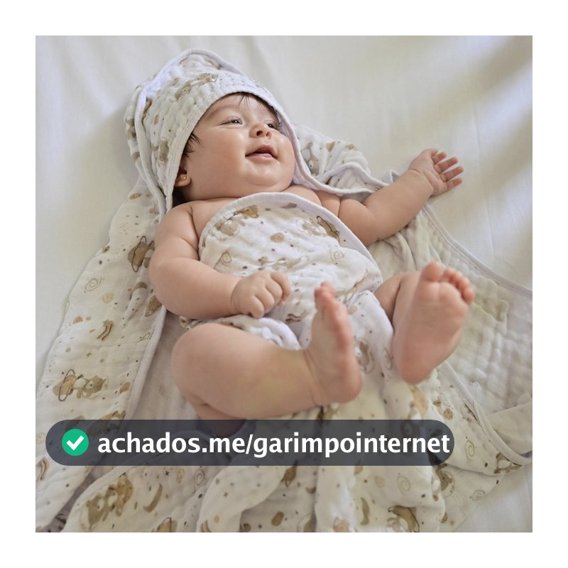 Toalha de Banho Bebê Soft 2 Camada de Fralda Bublim