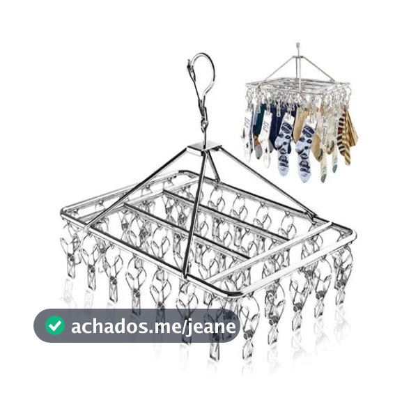 Varal 40 Prendedores Para Roupa Intima Calcinha Meia Cuecas
