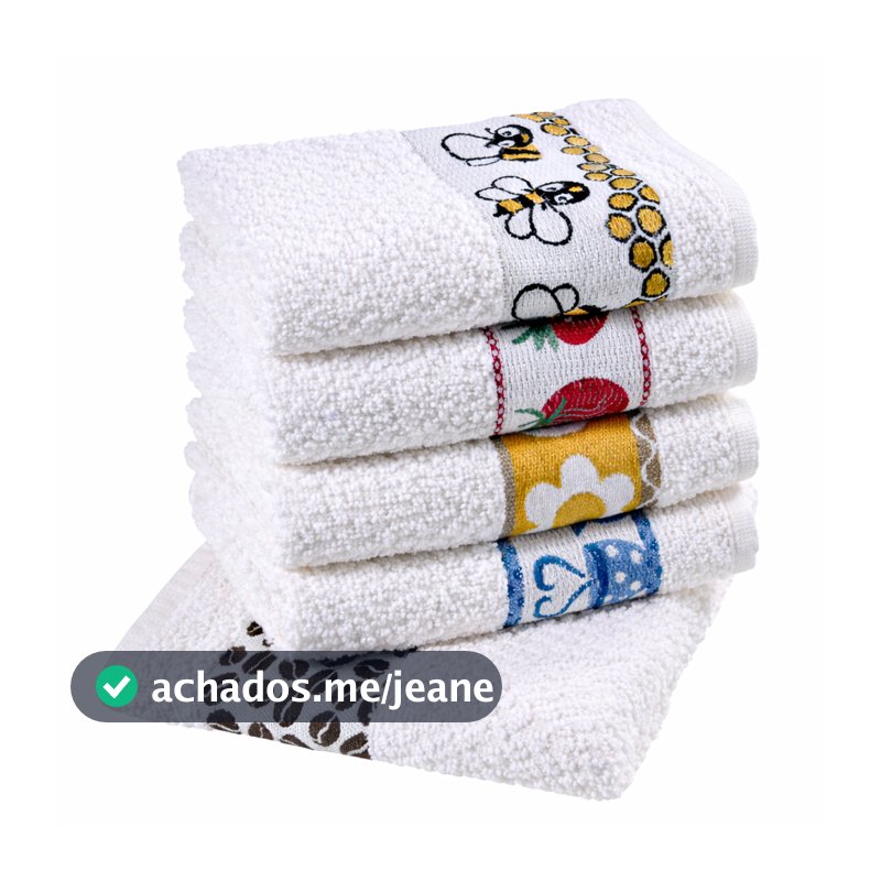 Kit com 10 Toalhas de Louça Alta Absorção Algodão Detalhe em Jacquard Cozinha Copa