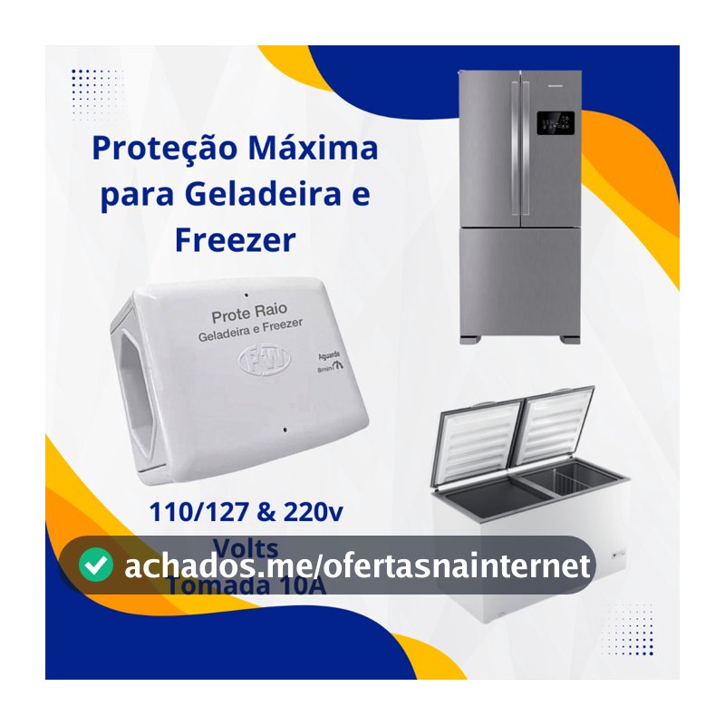 Protetor Contra Raios Surtos 5x1 Geladeira E Freezer 110v Ou 220v Proteção