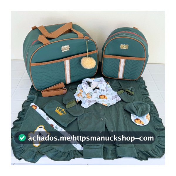 Kit Bolsa Mala Maternidade com Saída Maternidade e Manta de Bebê