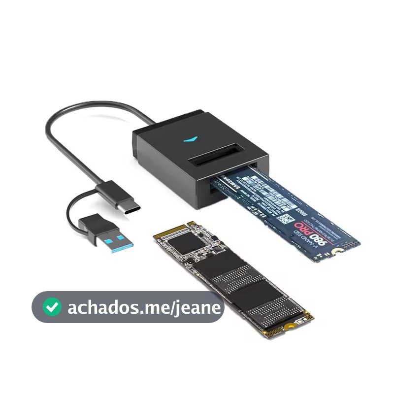 Adaptador SSD M.2 NGFF/NVMe USB 3.2 Gen 2 até 5TB Knup KP-HD850