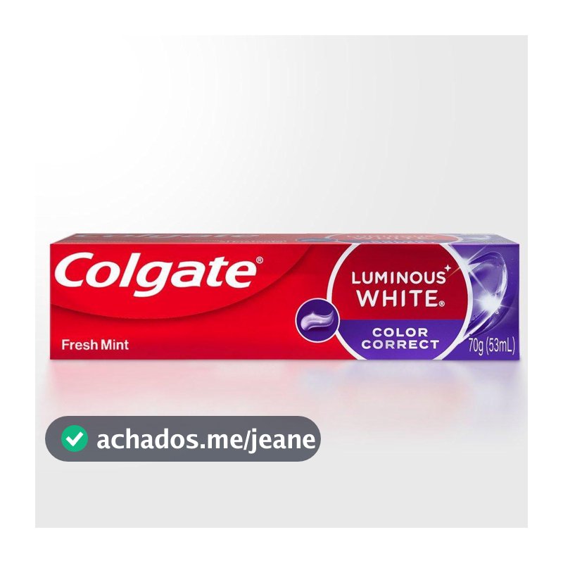 Creme Dental Clareador Colgate Luminous White Color Correct 70g