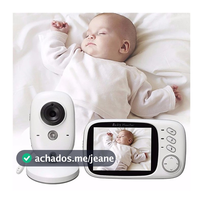 Baba Eletrônica VB603 Com Monitor Visão Noturna, Câmera c/ Audio Sensor de Temperatura