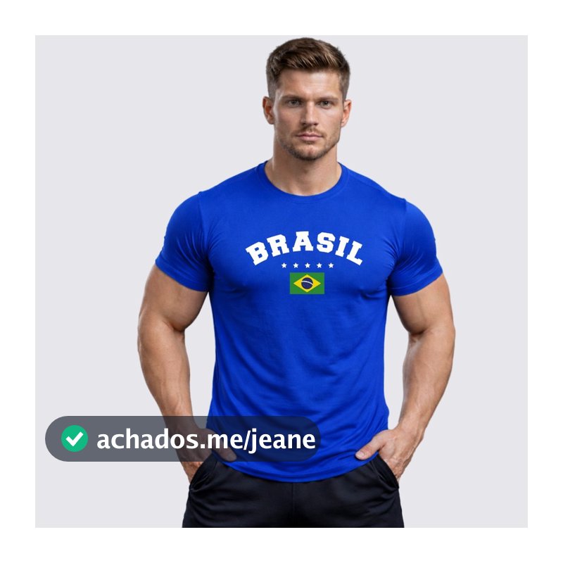 Camisa Camiseta Camiseta Dry Fit Masculino BRASIL 04 Maromba Corrida Treino Academia Esporte