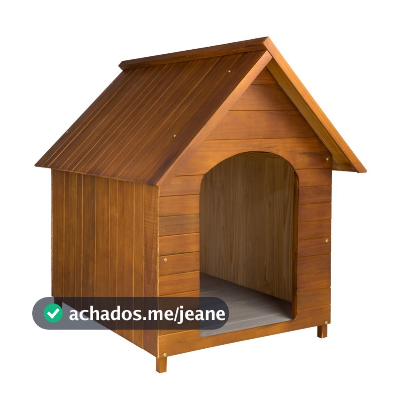 Casa Casinha De Cachorro em Madeira Pintada Gigante N6 Cor Cerejeira