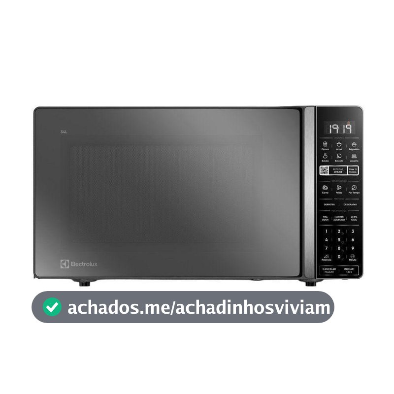 Micro-ondas Electrolux 34L Cinza Espelhado Efficient ME34S