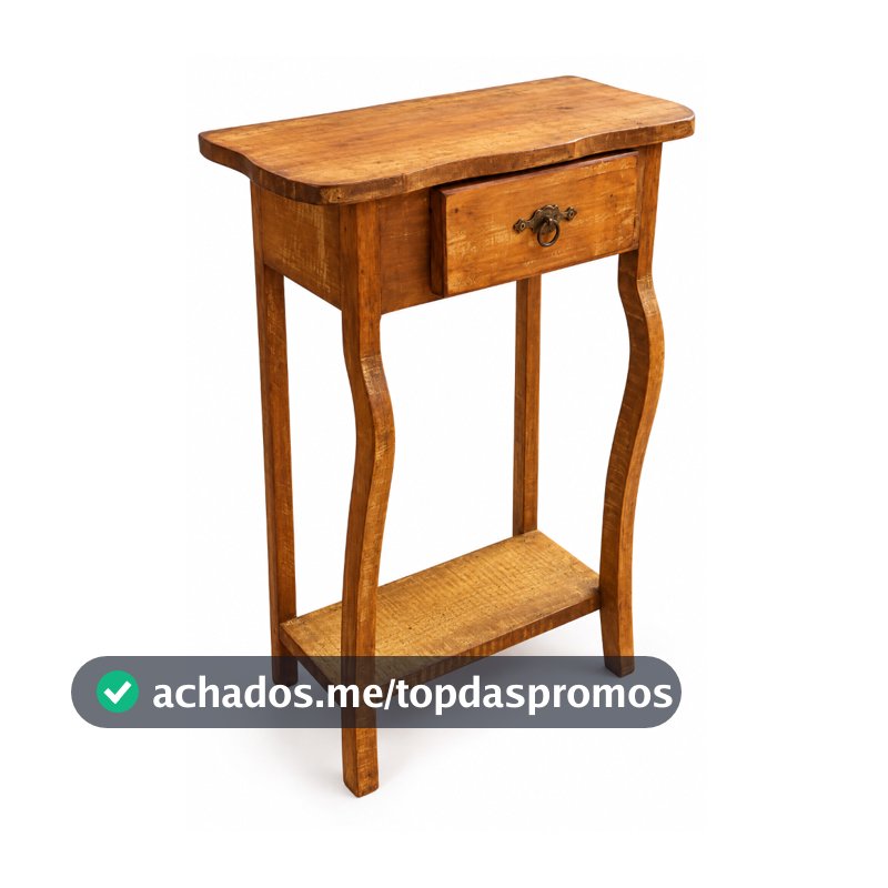 Criado de cabeceira Mesinha com Gaveta Aparador Rustico Madeira Maciça