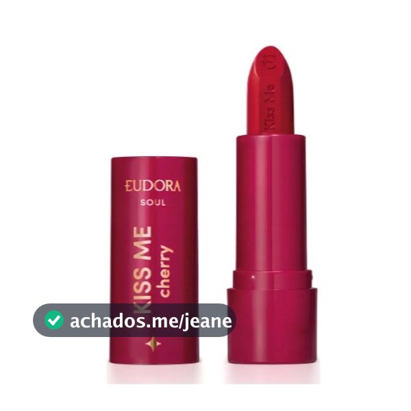 Eudora Kiss Me Cherry Batom Matte Vermelho Viciante