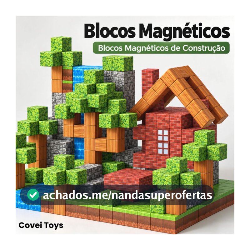Blocos Magnéticos Construção De Montar Até 384 Peças Cubo Brinquedo Infantil Educativo Menino