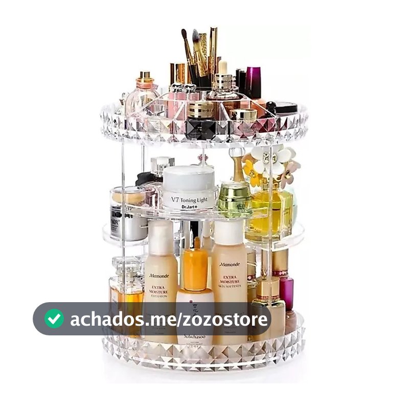 Organizador De Cosmético Maquiagem Acrílico Giratório 360º