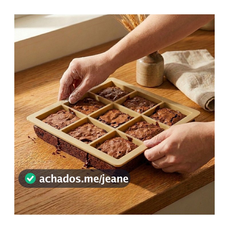 Marcador Cortador De Brownie cortador Bolos 5x5 Cavidades Corte Fácil brownie