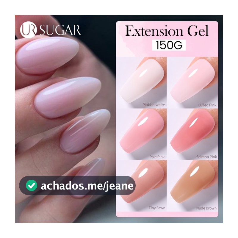UR SUGAR 150g Gel De Extensão Unhas Nu Rosa Semi Permanente Embebido Em UV LED Verniz Manicure