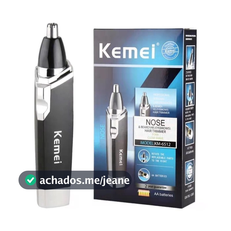 Removedor Aparador de Pelos Nariz Orelha Cortador Kemei Km-6512