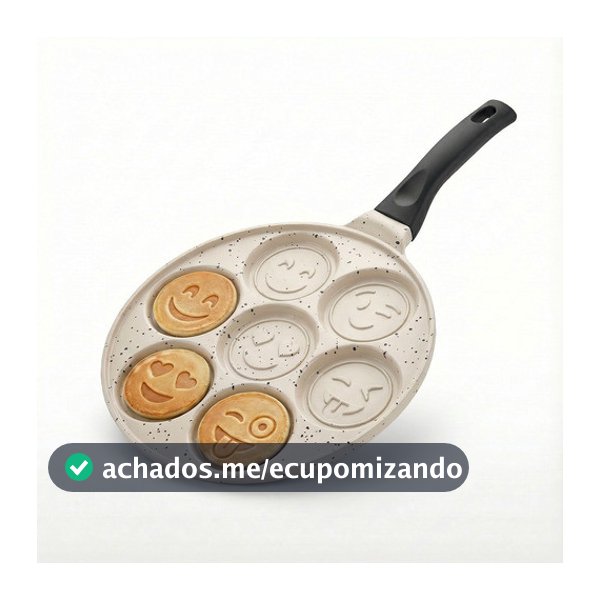 Panela Mine Panqueca Antiaderente Sorriso Smiley Face Preto Pan-12714