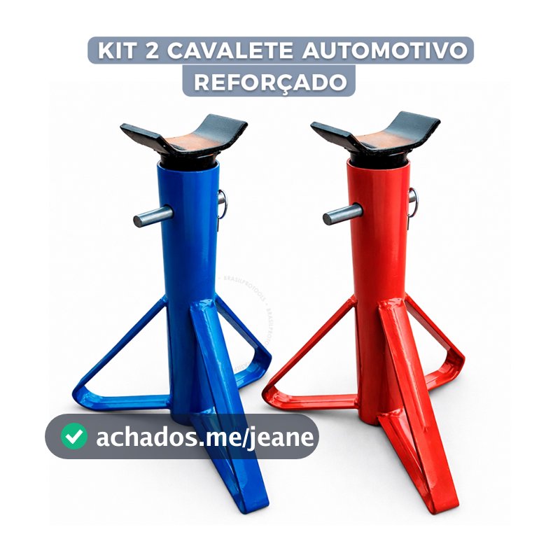 Kit 2 Cavalete Automotivo Reforçado Profissional 2 Toneladas Apoio Seguro Veículos Passeio