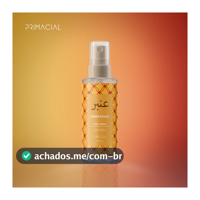 BODY SPLASH FEMININO ARABE AMBER ROYALE 100ML - PRIMACIAL PERFUME ORIENTAL