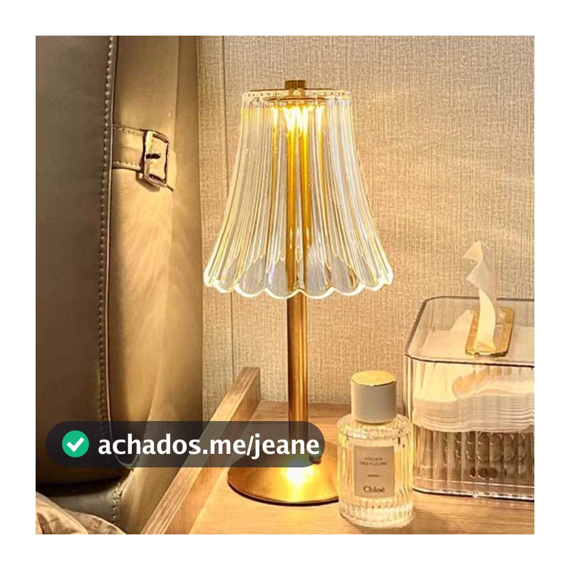 Luminária Abajur de Mesa com Barra de LED para Iluminação Interna, Sensor de Toque, Sem Fio e Três Cores