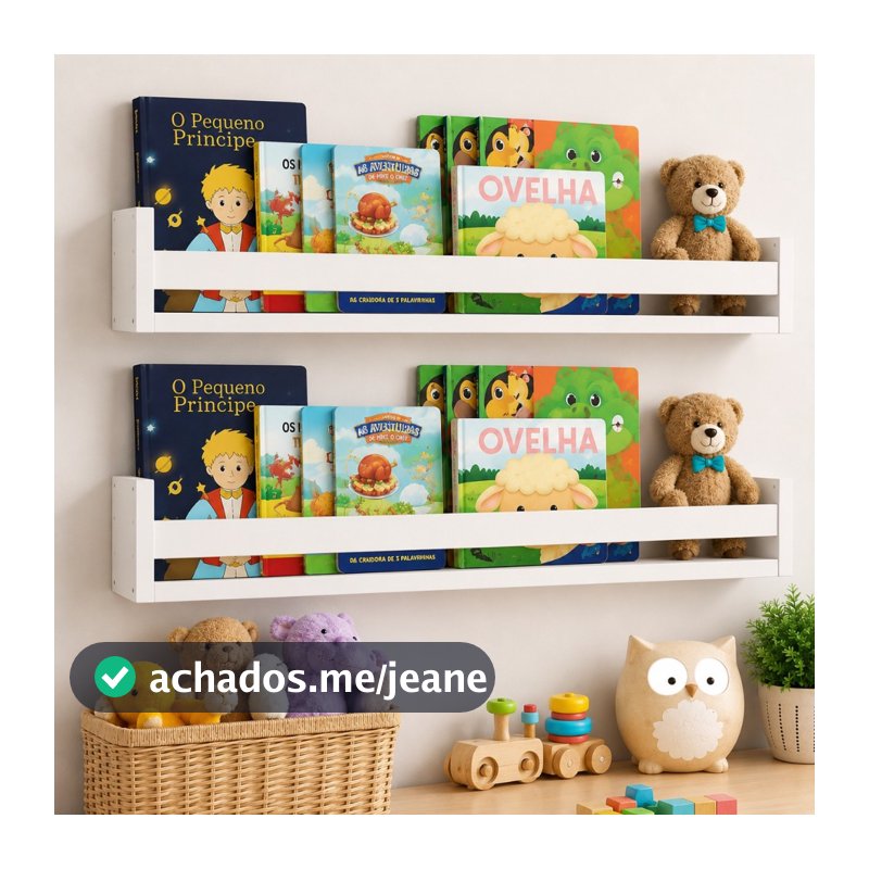 Kit 2 Prateleiras organizadora multiuso 100% MDF