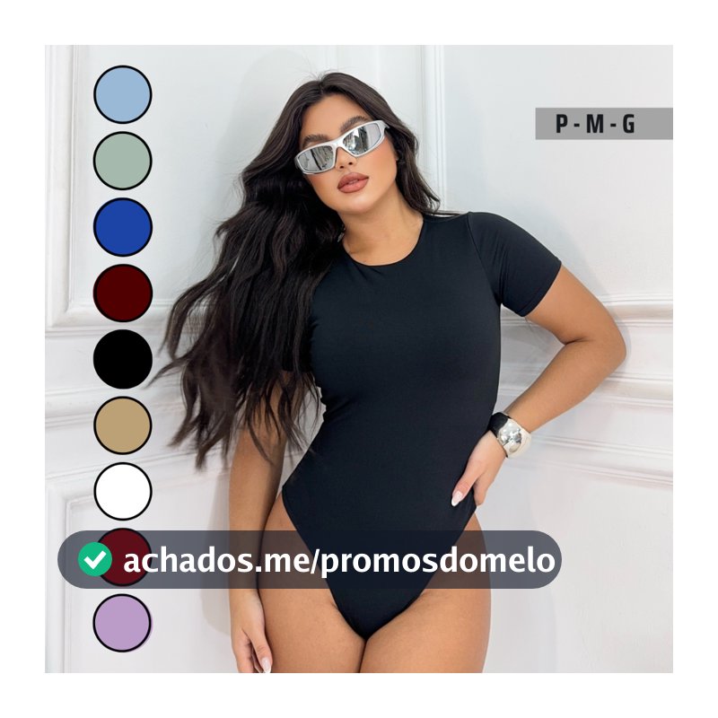 Body Collant Manga Curta Bori Gola Redonda Moda Verão Gringa Feminino Básico Suplex Bodi Manguinha Bory Forrado Casual
