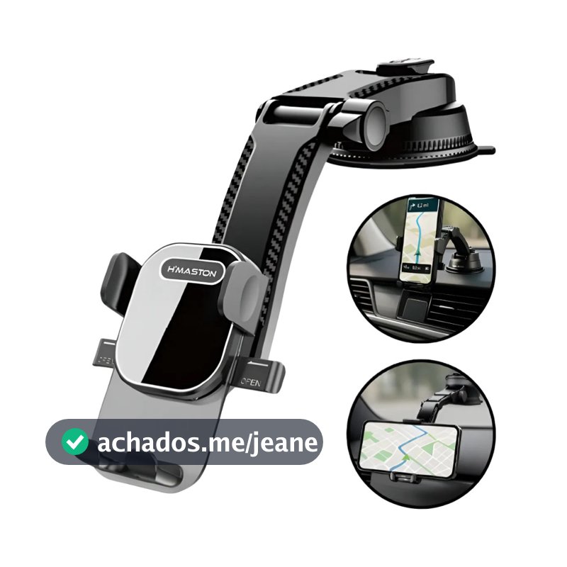 Suporte Celular Automotivo Carro Mesa Painel Articulado Rotação 360º Ventosa Segurança Premium