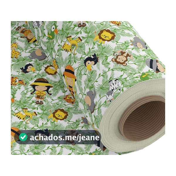 TNT Estampado Selva Safari - Decoração de Mesa e Parede 1,40m x 2,00m