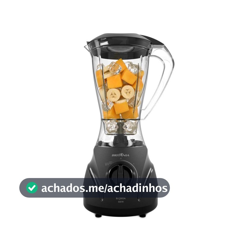 Liquidificador Britânia 600W 2,1L 3 Velocidades BLQ900A