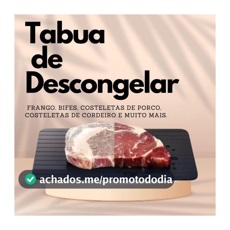 Tabua Magica Descongelar Rápido Alimentos Super Pratico e Resistente