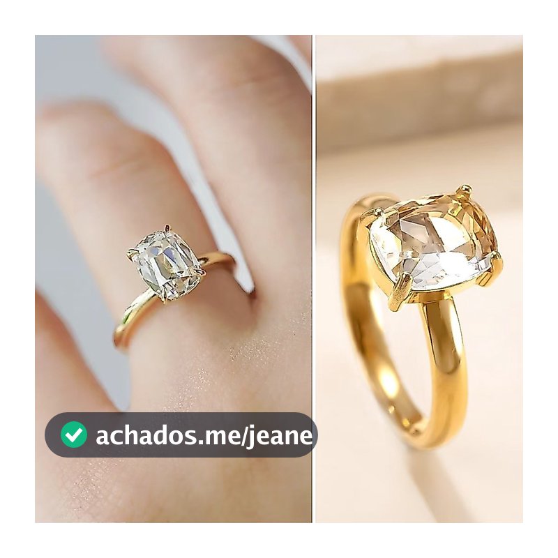 Anel de aço inoxidável com zircônia quadrada de arco brilhante, à prova de suor, à prova d'água, não desbota, simples e