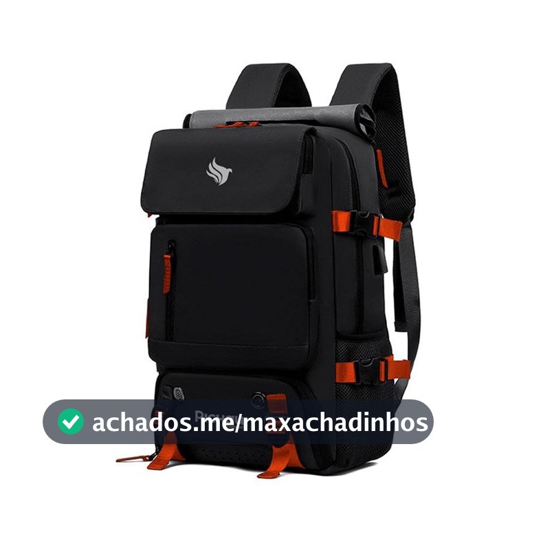 Mochila Pichau Vulcan, Preto e Vermelho, PCH-VULC-BL01