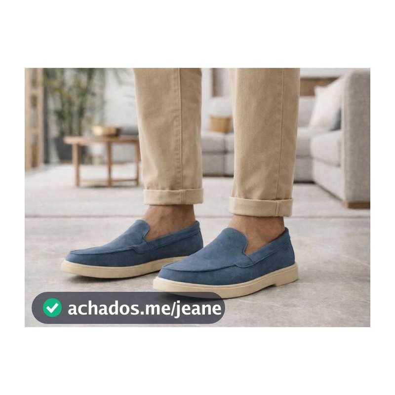 Sapato masculino loafer camurça esporte  fino slip-on social