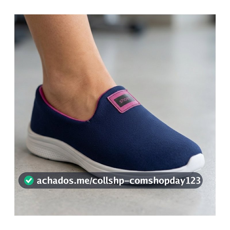 Tênis Feminino Calce Fácil Esportivo Slip On Casual confortável caminhada Academia (35 ao 40)