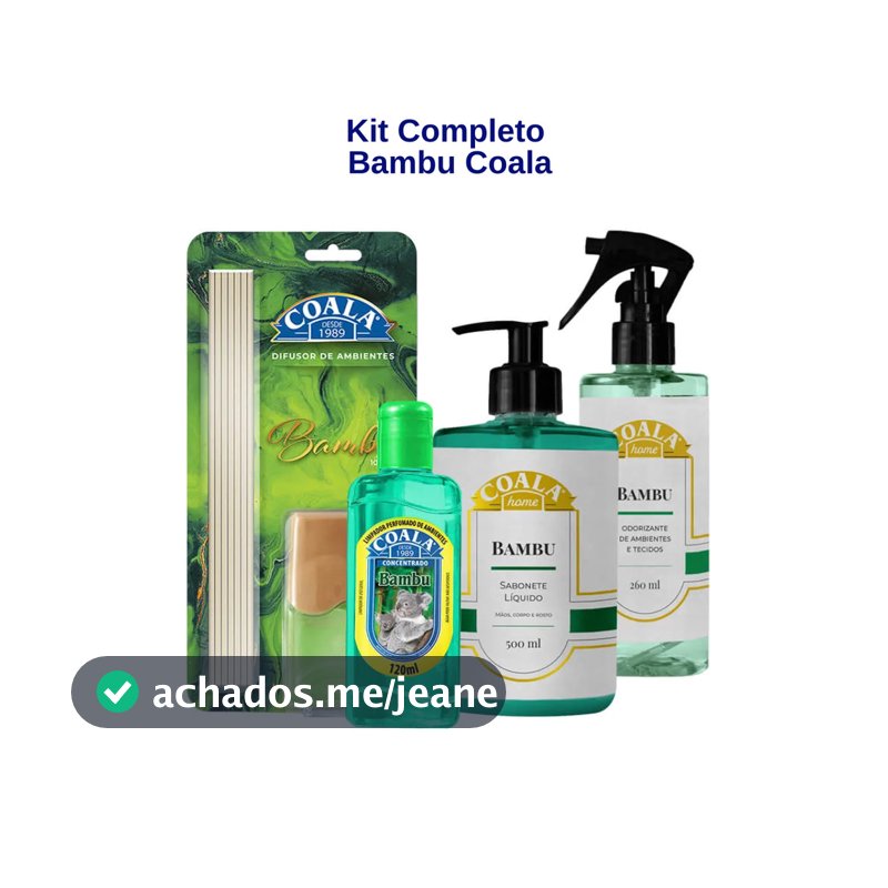 Kit de Limpeza Bambu Coala Home -  4 itens