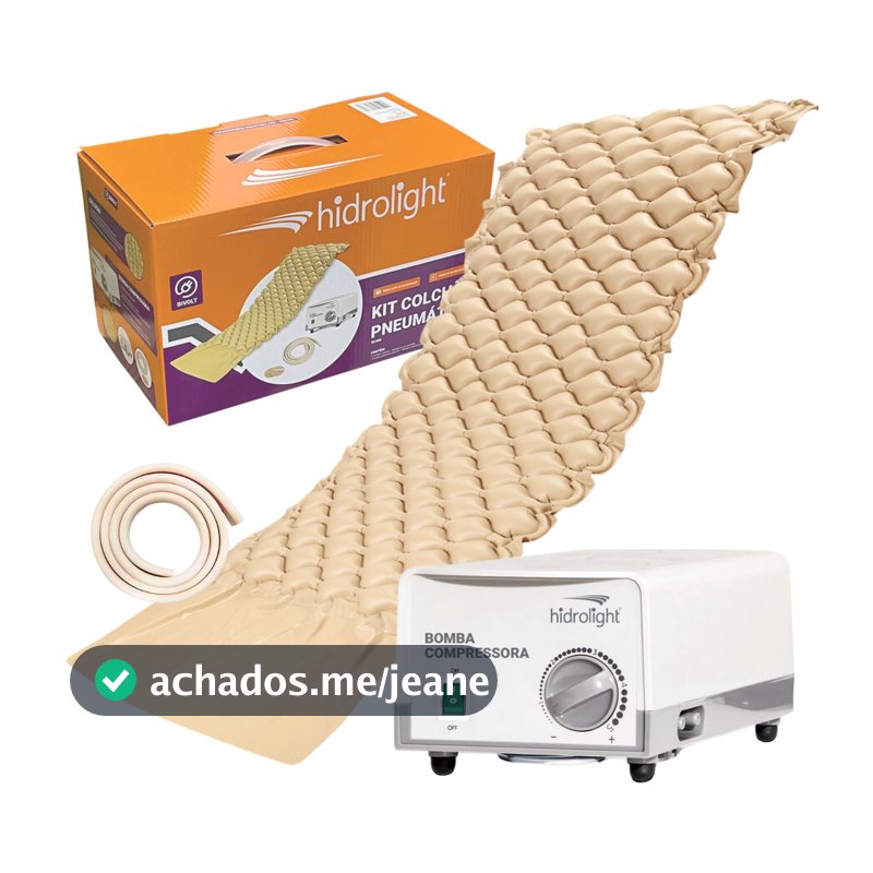 Colchão Anti Escaras Pneumático Hospitalar 120kg 130 Celulas Hidrolight Certificado Anvisa