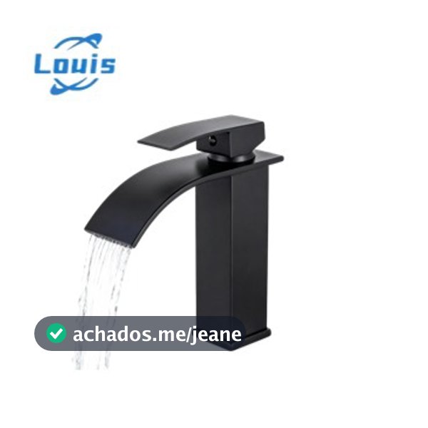 Louis Misturador para Banheiro Monocomando com Torneira Cascata Baixa Cromada