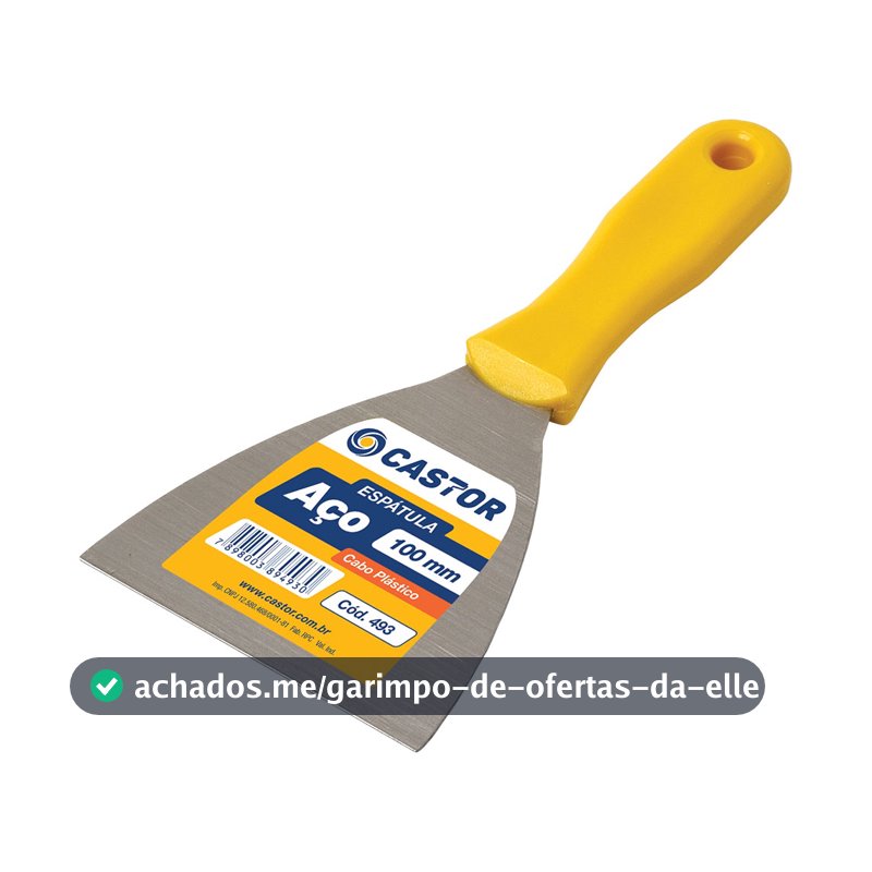 Espátula Multiuso de Aço 100mm Cabo Plástico - Série 490 – Castor