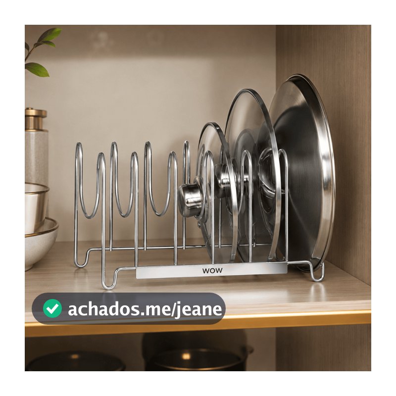 Organizador Aço Inox De Panelas E De Pote Divisórias