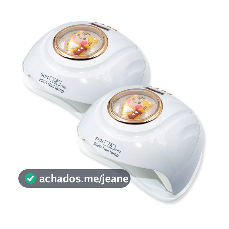 KIT Cabines Sun S8 Pro 57 LEDs 268w Unha Gel Acrigel Secagem Rápida