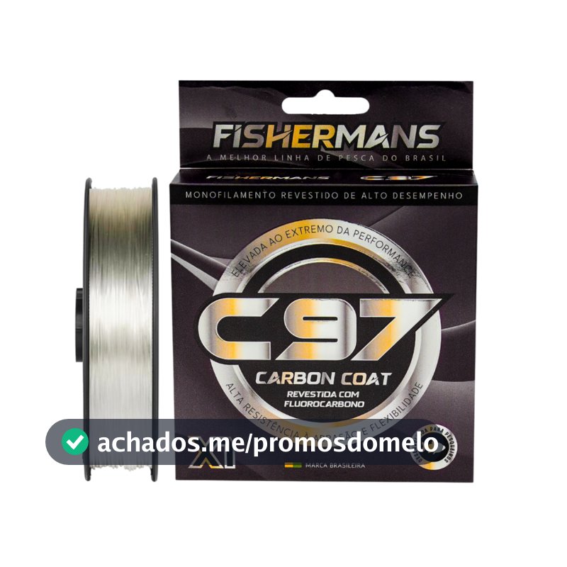 Linha de Pesca Fishermans C97 Carbon Coat Monofilamento Revestida com Flourcarbono Performance