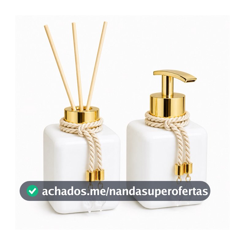 Kit Lavabo Pet 300ml Difusor de Varetas e Saboneteira Luxo
