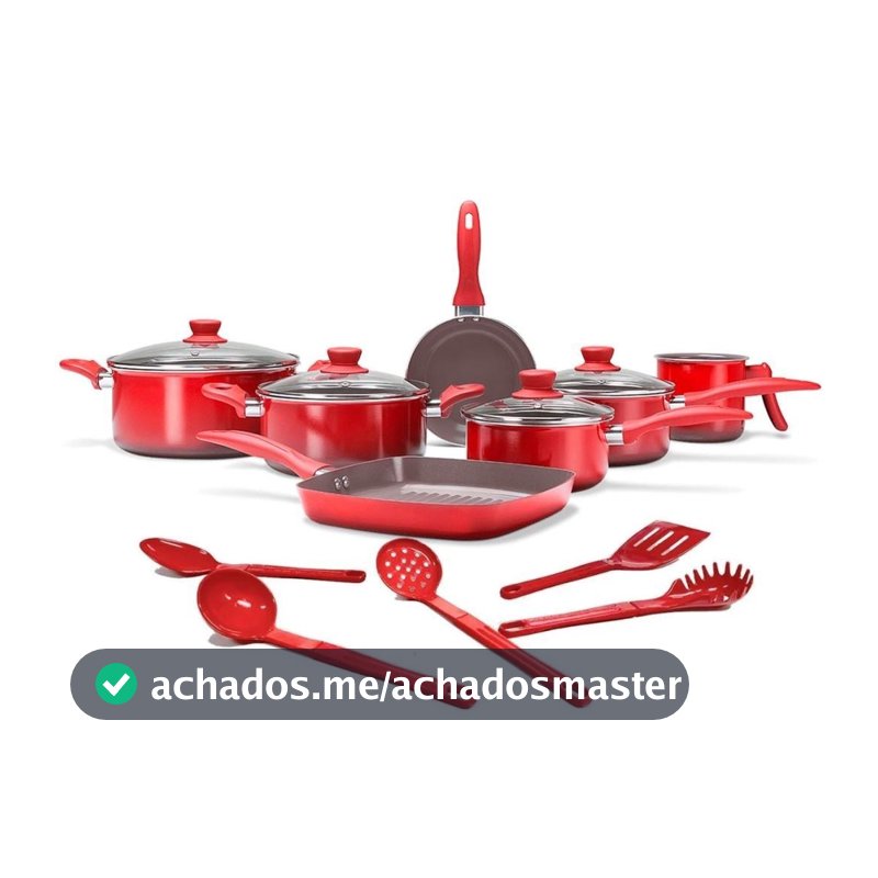 Jogo de Panelas Brinox Revestimento Cerâmic Life Easy 12 Peças