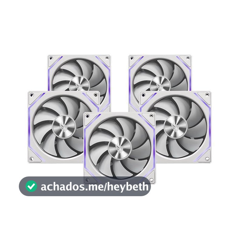 Kit Ventoinha Pichau Ventus NX, ARGB, 5x120mm, Branco, PCH-VTNX5-WH01