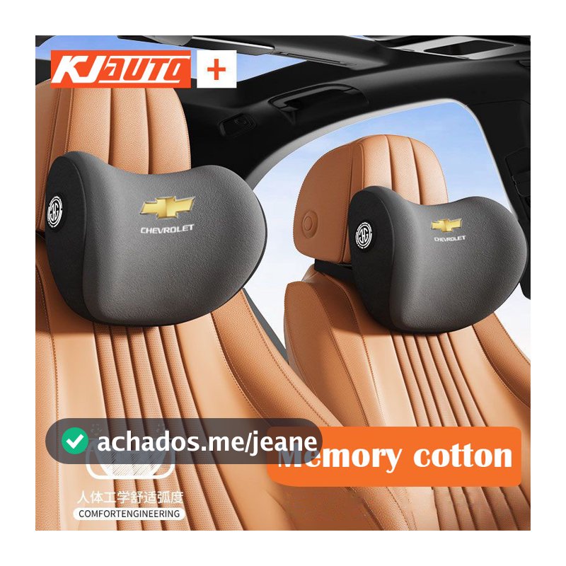 【 Ergonomics 】 Chevrolet Memória Algodão Para O Encosto De Cabeça Do Assento Carro Acessórios De Decoração Macia E Confortável Rastreador De Ranhuras Onix Aveo Captiva Cavalier S10 Pickup Spin Cruze